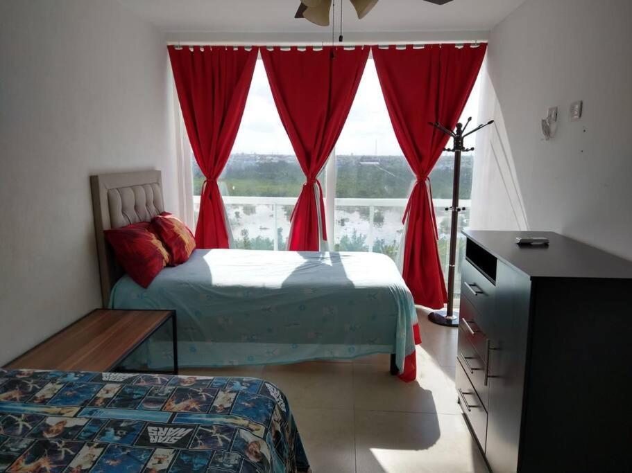 Hermoso Condo De 2 Habitaciones Frente Al Caribe Cancún Eksteriør billede